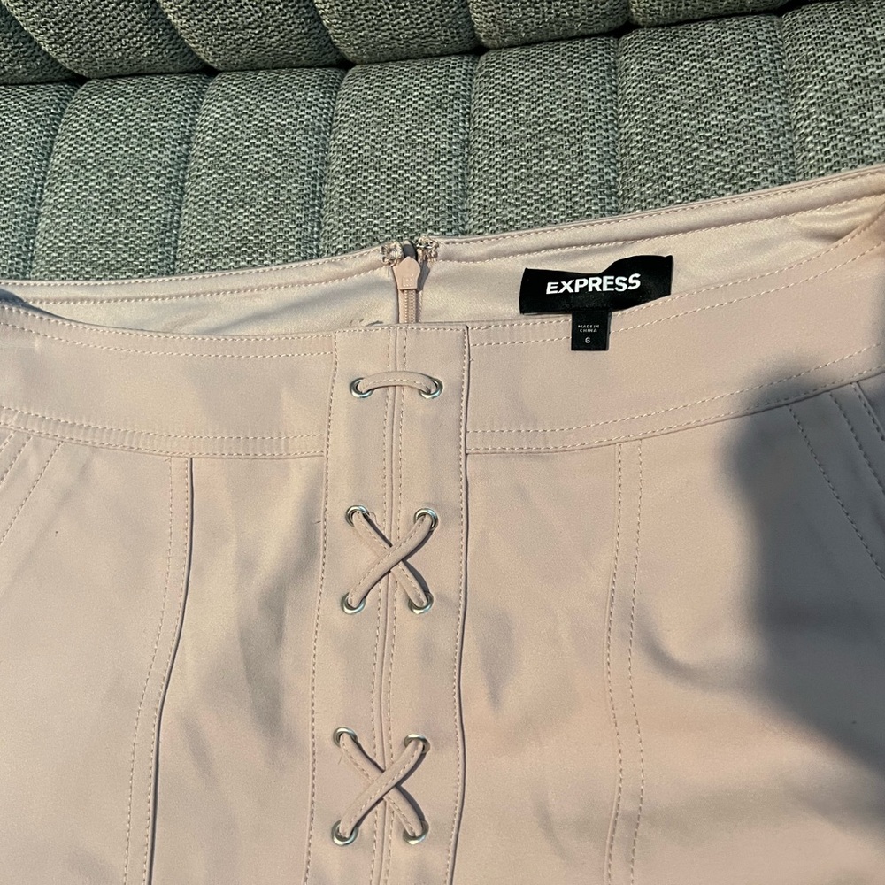 Express Blush Lace-Up Skirt